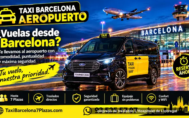 Taxi Barcelona 7 Plazas, empresa de trasllats a L'Hospitalet de Llobregat